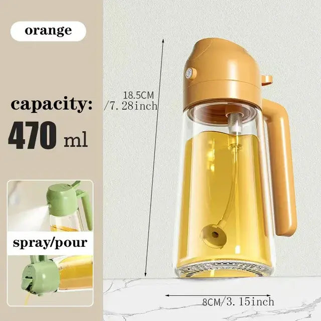 Leakproof Dual-Purpose Glass Oil Spray Bottle for Kitchen