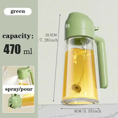 Leakproof Dual-Purpose Glass Oil Spray Bottle for Kitchen