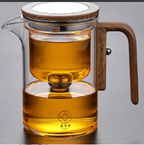 Tea Water Separation Teapot Heat-resistant Glass