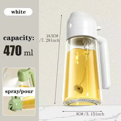 Leakproof Dual-Purpose Glass Oil Spray Bottle for Kitchen